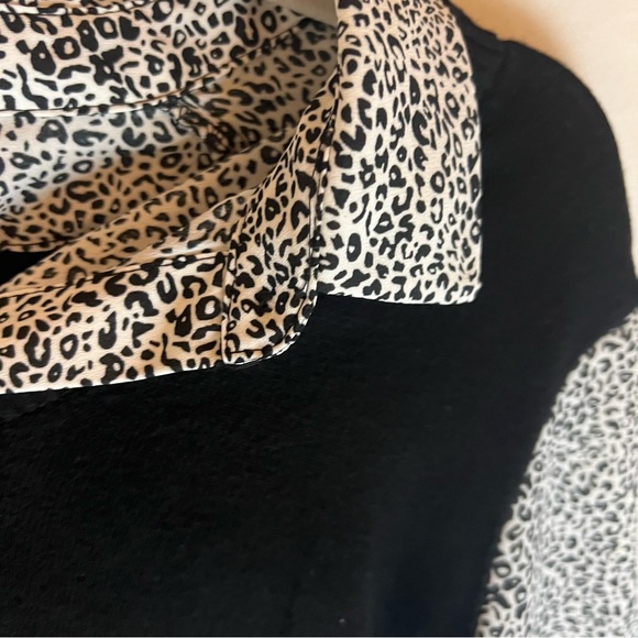 Adrianna Papell Designer Long Sleeve Shirt With Attached Sweater Size Medium - Picture 10 of 13